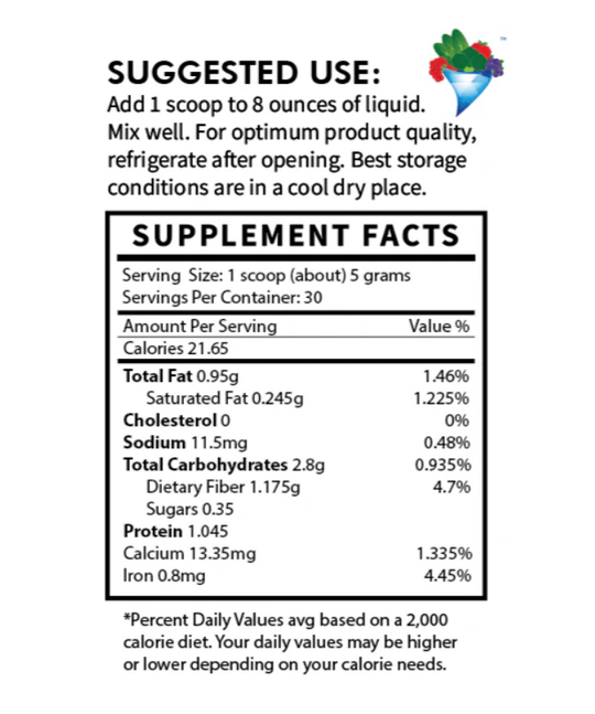 HydraZorb Supreme Reds and Greens Dietary Supplement Powder - (160g) 30 Servings