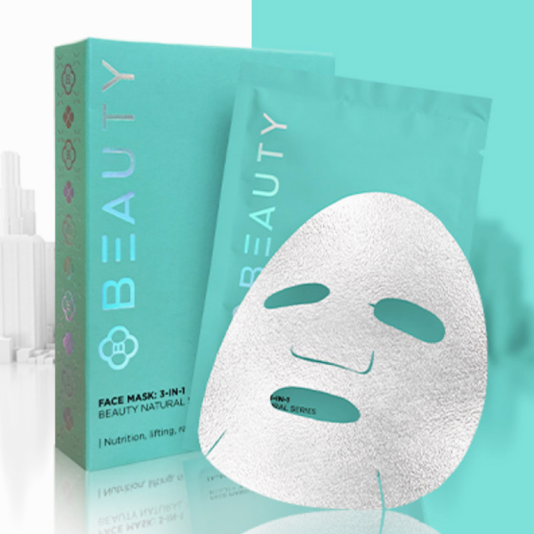 Beauty Natural Series Face Mask 3 in one Nutrition Lifting and Radiance