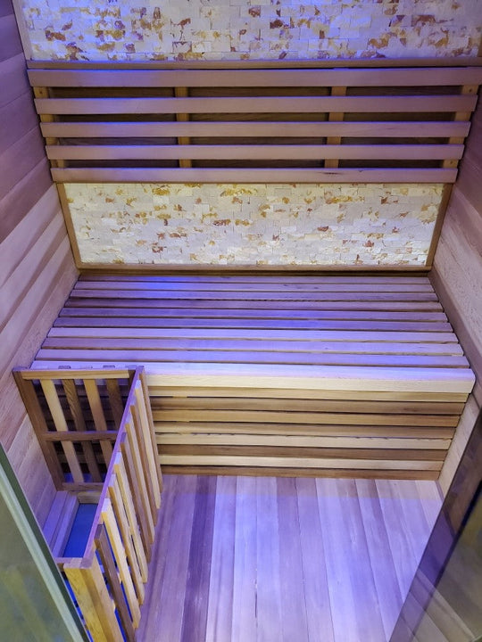 Canadian Red Cedar Wood Indoor Traditional Wet / Dry Swedish Steam Sauna SPA Harvia 6KW Heater Upgrade for 1 - 2 Persons