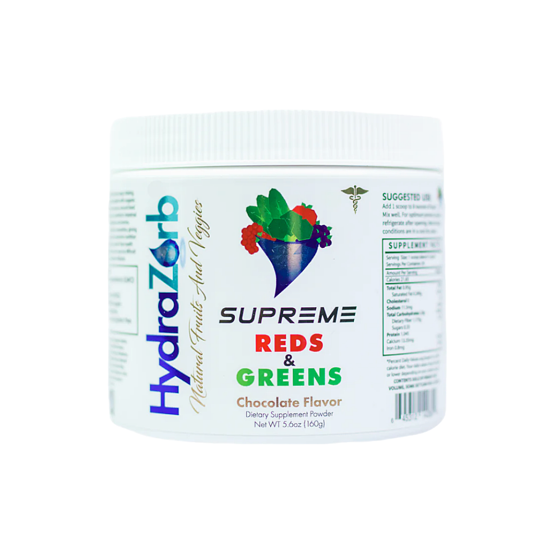 HydraZorb Supreme Reds & Greens Natural Fruits and Veggies Chocolate Flavor Dieatry Supplement  160g
