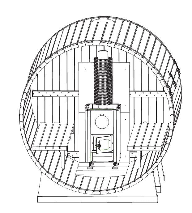 Coasts Wood Burning Stove with Stainless Vent Kit + Rocks Cage Type for Traditional Steam Sauna Spa Heater