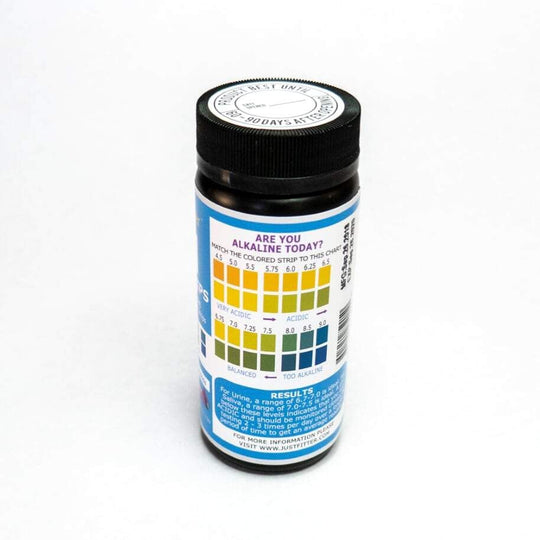 JustFitter pH Test Strips (100 Strips + 25 FREE) for Alkaline & Acid Testing