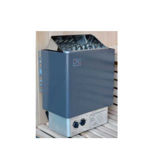 Canadian Hemlock Glass Front Indoor Swedish Wet & Dry Traditional Steam Sauna – 4.5KW Heater Upgrade for 2 Persons