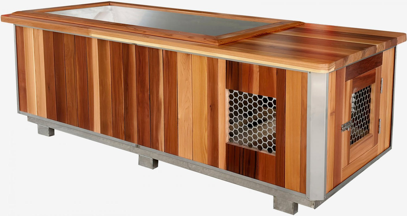 Canadian Red Cedar Wood  Cold Plunge  & Hot Tub – Dual-Use Ice Cold Plunge / Hot Tub Spa Combo