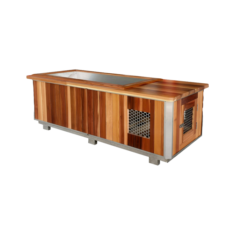 Canadian Red Cedar Wood Dual Function Cold Plunge and Hot Tub Combo