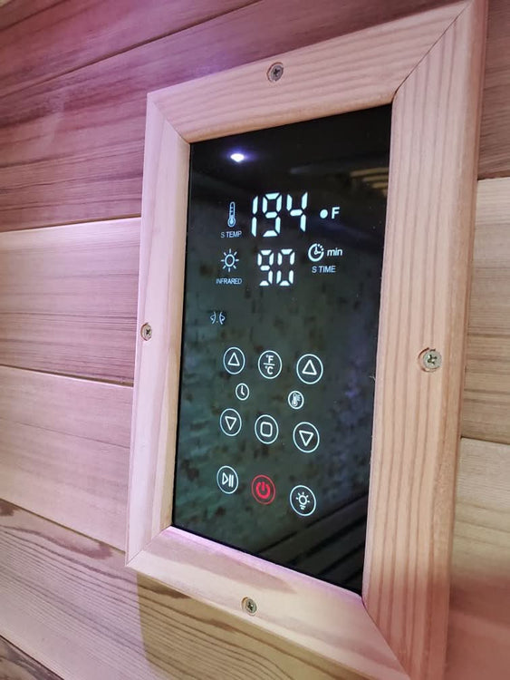 Canadian Red Cedar Wood Indoor Traditional Wet / Dry Swedish Steam Sauna SPA Harvia 6KW Heater Upgrade for 1 - 2 Persons