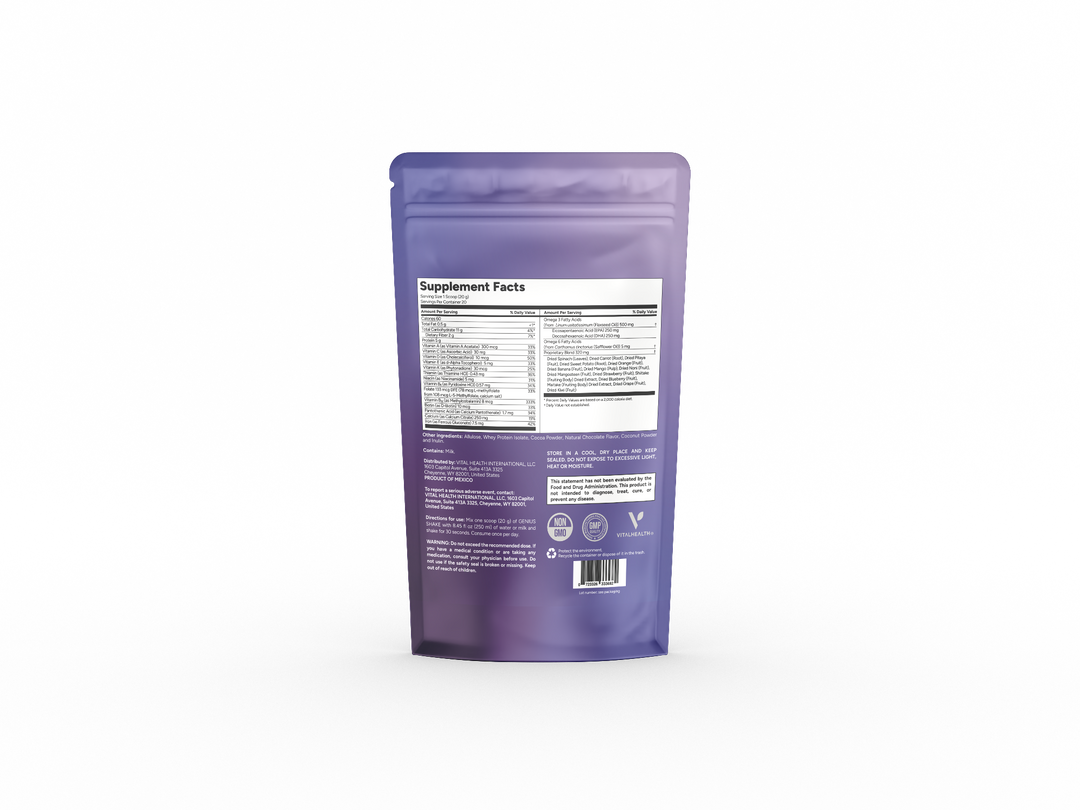 VitalHealth Genius Shake Kids Back side