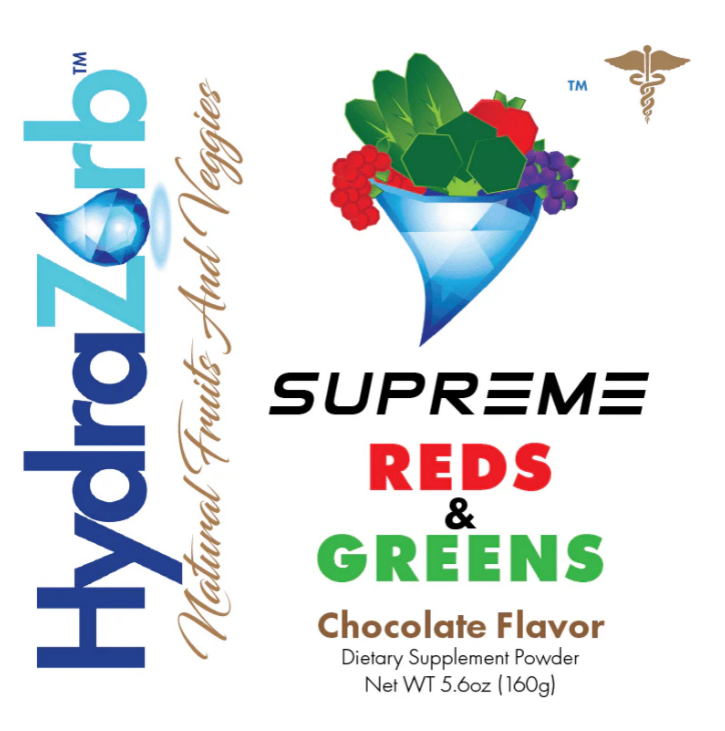 HydraZorb Supreme Reds and Greens Dietary Supplement Powder - (160g) 30 Servings