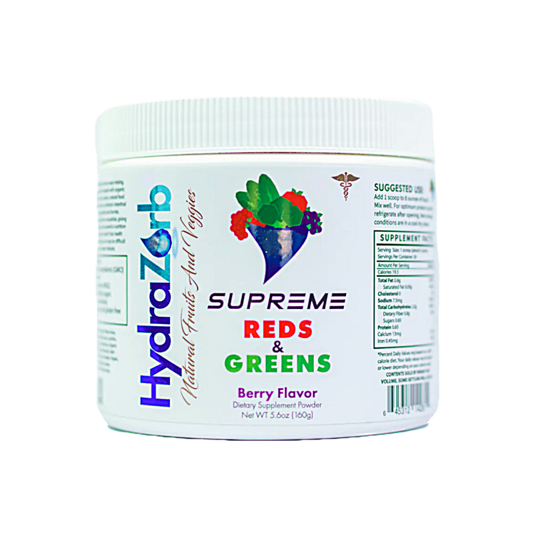 HydraZorb Supreme Reds & Greens Natural Fruits and Veggies Dietary Supplements Powder 160g