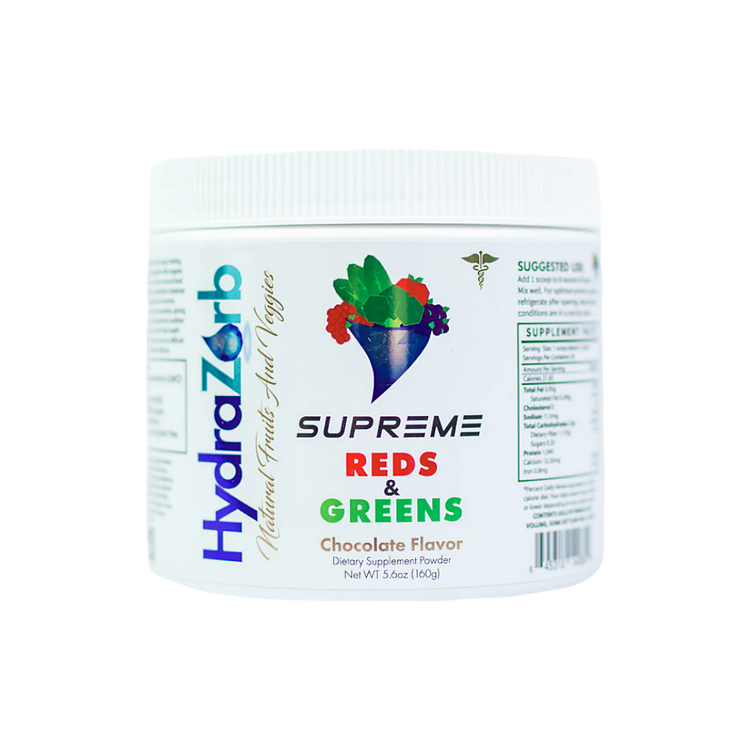 HydraZorb Supreme Reds & Greens Natural Fruits and Veggies Chocolate Flavor Dieatry Supplement  160g