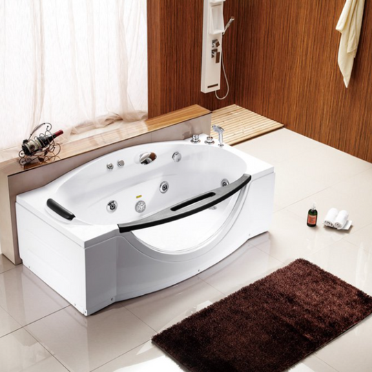 Indoor Hydrotherapy Whirlpool Bathtub white 