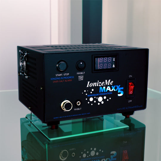 IonizeMe Maxx 5 Machine on a glass table