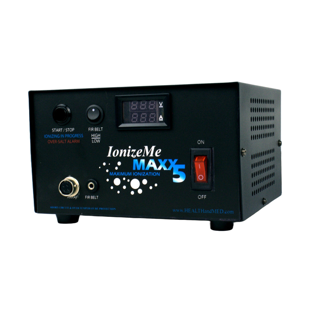 IonizeMe Maxx 5 Ionic Foot Detox Machine from the Right Front Angle Side of the Machine