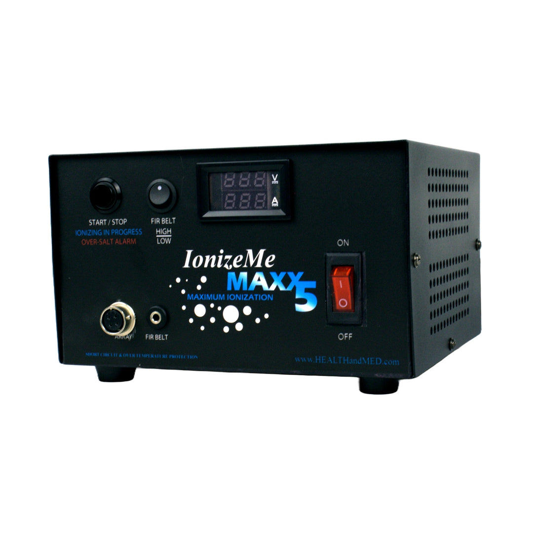 IonizeMe Maxx 5 Ionic Foot Detox Machine from the Right Front Angle Side of the Machine
