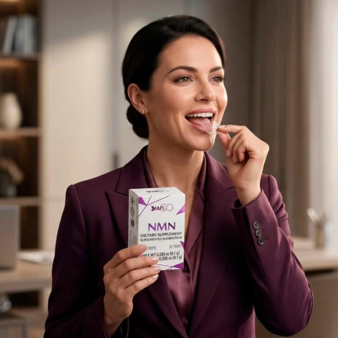 NMN by APLGO – Liposomal NMN Soluble Oral Strips for Cellular Energy & Antioxidant Support (30 Strips)