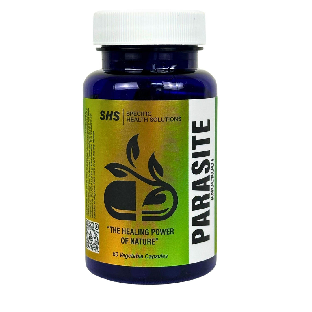 SHS Specific Health Solutions "The Healing Power of Nature" Parasite Knockout 60 Vegetable Capsules