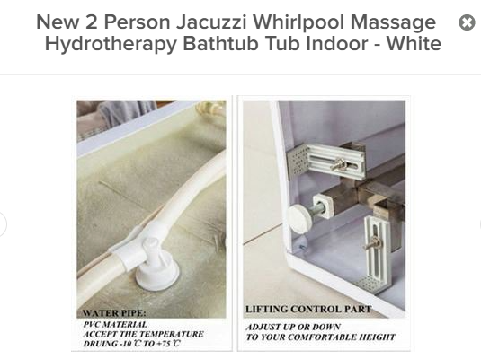 Hydrotherapy Indoor Jacuzzi Whirlpool Massage Bathtub | Indoor Jetted Hot Tub 2-Person