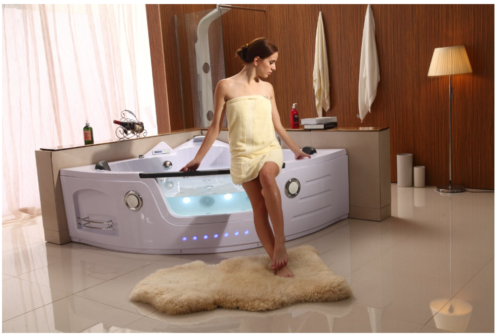 Hydrotherapy Indoor Jacuzzi Whirlpool Massage Bathtub | Indoor Jetted Hot Tub 2-Person