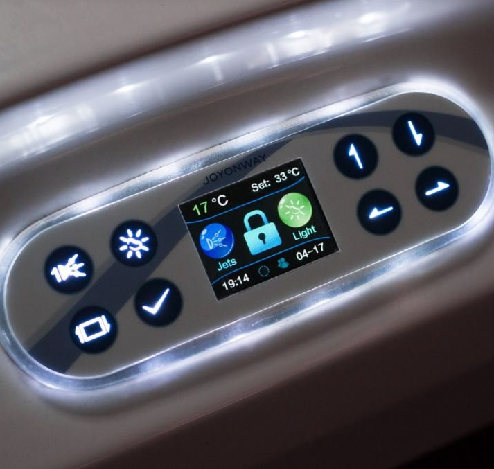 Hydrotherapy Double Recliner Hot Tub Spa with Insulated Hard Top Cover - 2 Person