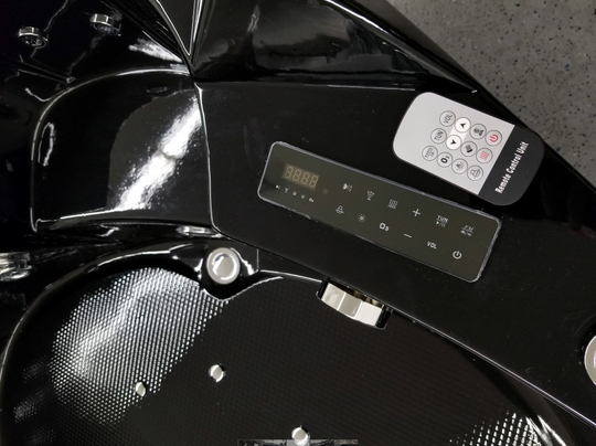 Hydrotherapy Computerized Whirlpool Jetted Bathtub Spa with Bluetooth Control & Heater – Black ( 1 Person )