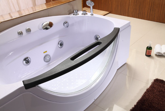 Indoor Hydrotherapy Whirlpool Bathtub with Jets, Heater & Bluetooth | Luxury Spa Tub with Glass Window