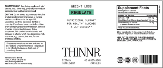Thinnr Weight Maintenance + Detox Stack | Metabolic Support - 60 Veggie Capsules