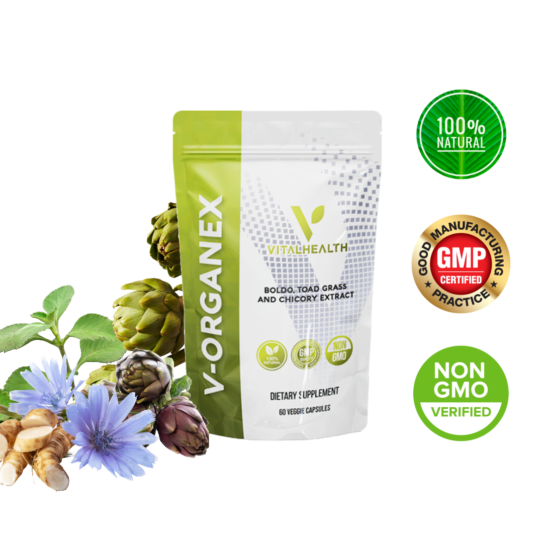 VITALHEALTH V-Organex – Advanced Liver Detoxifier and Digestive Support - 60 Veggie Capsules