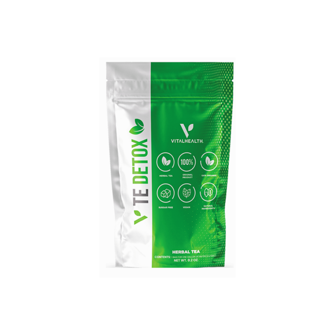 VITALHEALTH V-Te Detox 100% Natural & Organic, Vegan Herbal Tea 