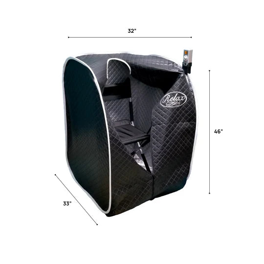 Relax Portable Far Infrared Black Pro Sauna (Low EMF)