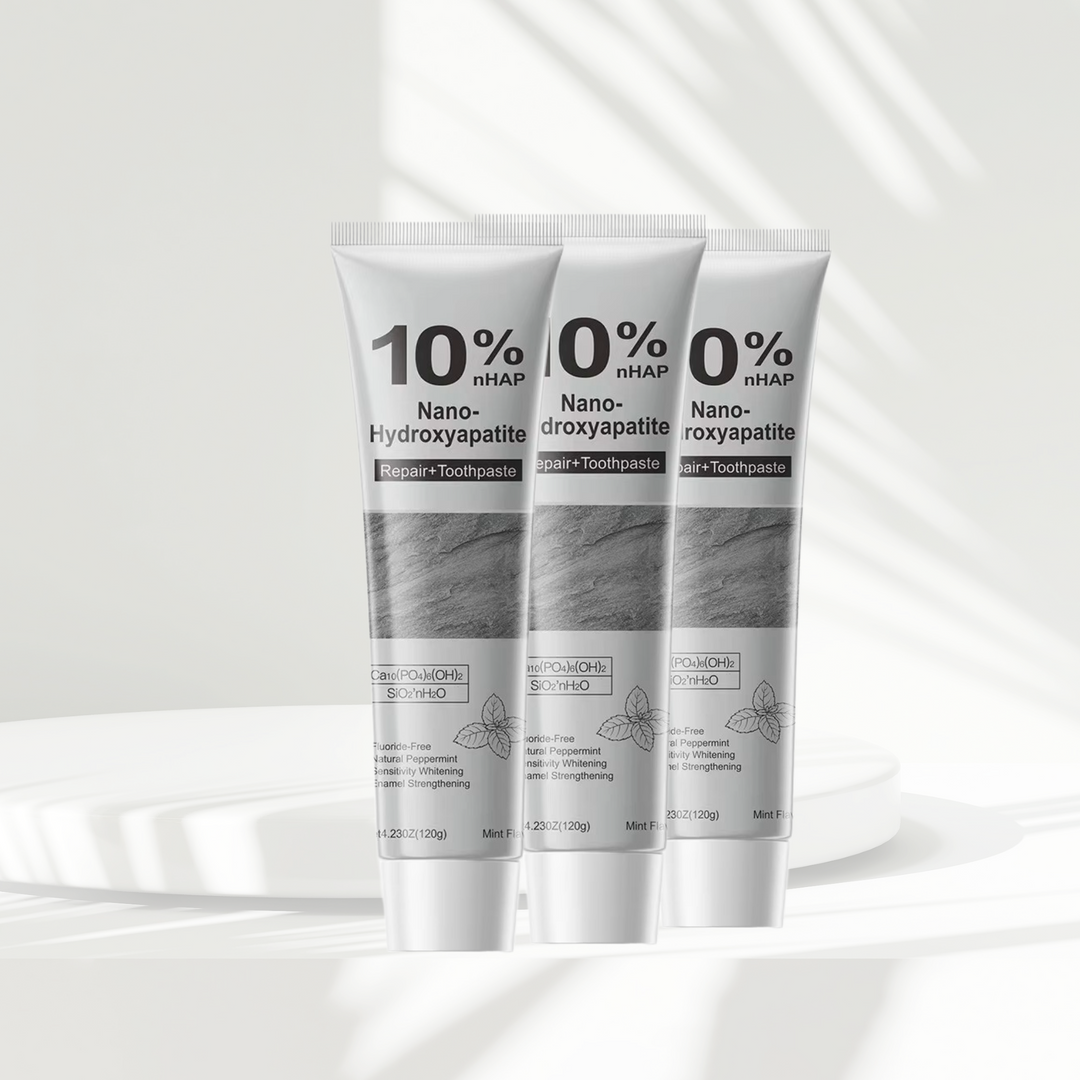 10% Nano-Hydroxyapatite Whitening Toothpaste Fluoride-Free │ Deep Cleaning for Sensitive Teeth - 4.2 oz