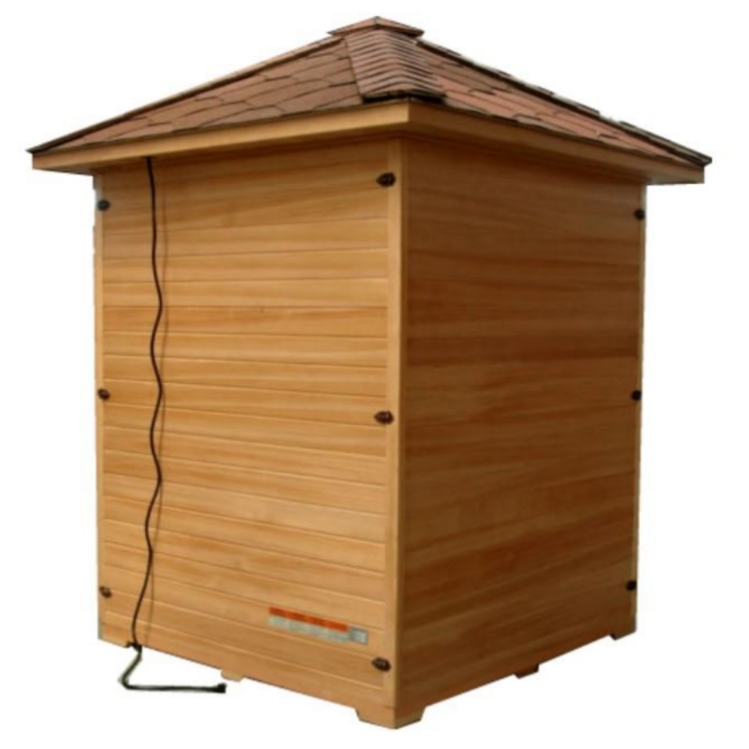 New Canadian Hemlock Deluxe Far Infrared Sauna for 4 Persons- Back view