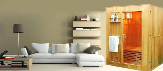 Idoor Canadian Hemlock Traditional Wet or Dry Steam Sauna for 2 to 3 Persons