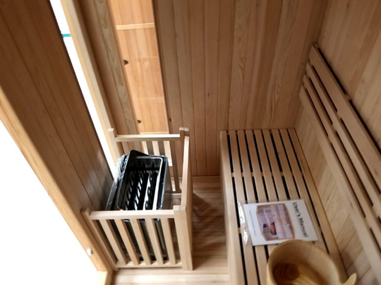 Canadian Hemlock 72" Swedish Steam Wet or Dry Indoor Sauna Spa for 4 Persons - 6KW