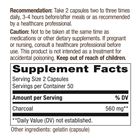 Nature's Way Activated Charcoal 100 capsules 560mg per serving