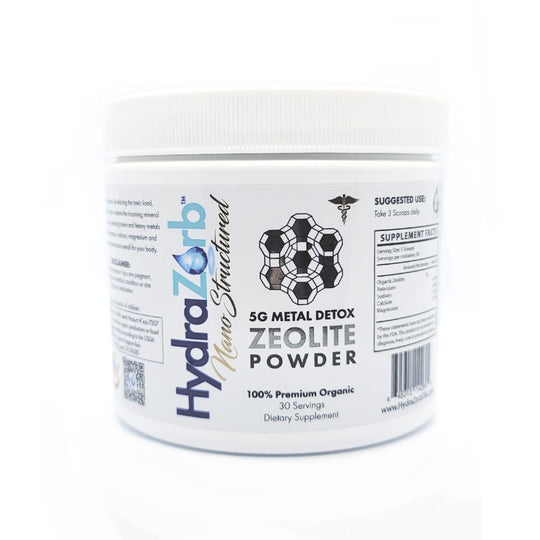 Hydrazorb Zeolite powder front label