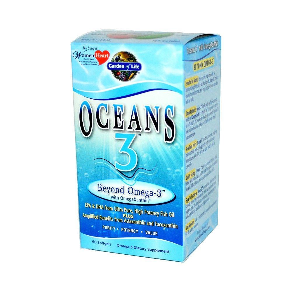 Garden of Life Oceans 3 Beyond Omega-3 with OmegaXanthin - 60 Softgels