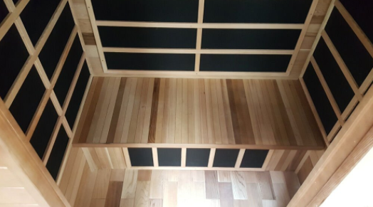 Canadian Red Cedar FIR Far Infrared Outdoor Sauna with Bluetooth Soundsystem for 3 Person - Interior