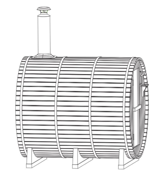 Canadian Pine Wood Burning Heater Barrel 6' Foot Wet Dry Sauna Spa for 4 Persons