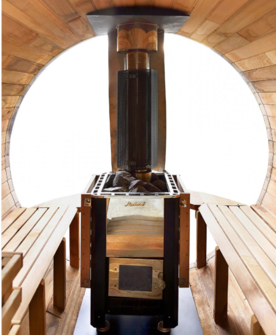 Canadian Pine Wood Burning Heater Barrel 6' Foot Wet Dry Sauna Spa for 4 Persons
