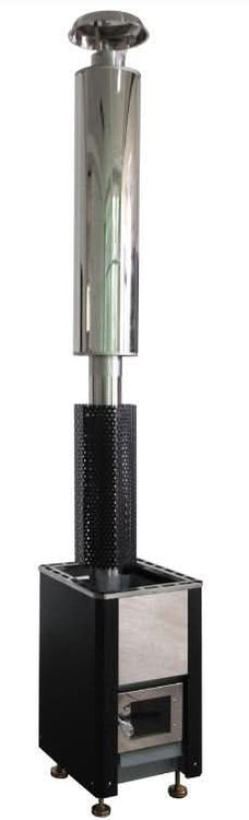 Coasts Wood Burning Stove with Stainless Vent Kit + Rocks for Traditional Steam Sauna SPA Heater
