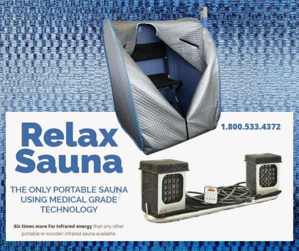 Relax Portable Far Infrared Black Tent Sauna (Low EMF)